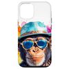 iPhone 14 Chimp Sunglasses Chimpanzee Monkey Funny Art Print Graphic Case