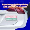 GEEKBEAR New Driver Car Magnet (3 Pack) - Rectangular Shape, 8.7 x 3.6 inch (Light Pink/Turquoise)