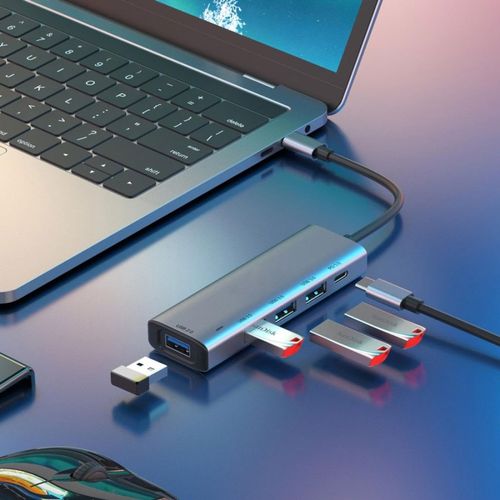 USB-C Hub 5-in-1 Adapter Type-C PD Charger Compatible with OnePlus Pad 1/2 Pro, Pad 1/2/3, Port Splitter