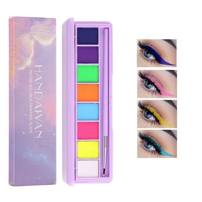 UV Neon Glow Face Paint Makeup Fluorescent Water Activated
