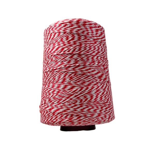 Regency Wraps Baker's Twine Cone, Colorful String for Tying Pastry Boxes, Wrapping Baked Goods, Gifts and DIY Crafts, 2,046 ft, Pack of 1, Red/White