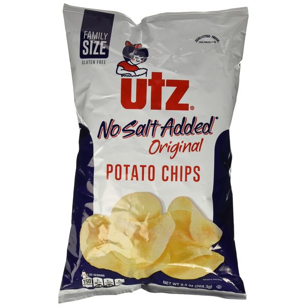 Utz Potato Chips, Original No Salt 9.5 oz.-Best of America