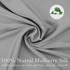 Silk Pillowcase 2 Pack 100% Mulberry Hypoallergenic King Size Grey