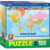 EuroGraphics World Map 100-Piece Puzzle