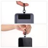 2pcs Phone Tether Patch, Universal Metal Phone Tether Tab with Spring Ring Lanyard Replacement without Adhesive for Cell Phone, Black