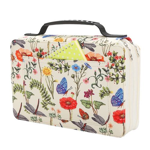 Lbxgap Marker Pen Organizer Case Lipstick Organizer 68 Slots Large Capacity with Handy Wrap Portable Multilayer Holder for Markers or Lipstick