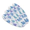 Watercolor Raindrops Pattern Double-Sided Oval Nail File Emery Board Set 4 Pack