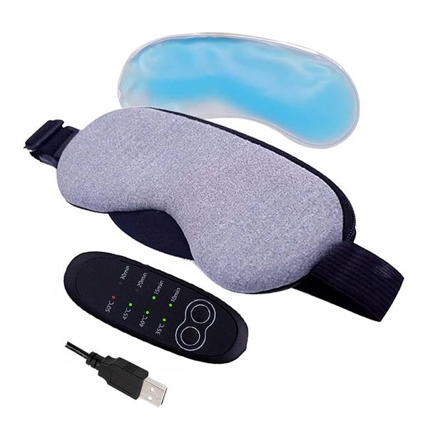 Heated Eye Mask Electric USB Heating Eye Mask Steam Eye Mask , Adjustable Temperature Warm Heated Eye Massage Relieve Dry Eyes Fade Black Eye Blepharitis Tired Eyes Puffy Eyes