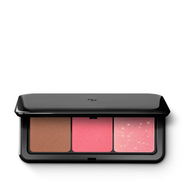 KIKO Milano Multi Finish Trio Blush & Bronzer Palette 03 | Face Palette With 1 Bronzer And 2 Blushes In Matte And Metallic Finishes