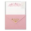 Midori 86506006 Letter Set, Foil Stamped Envelopes, Small Flower Pattern