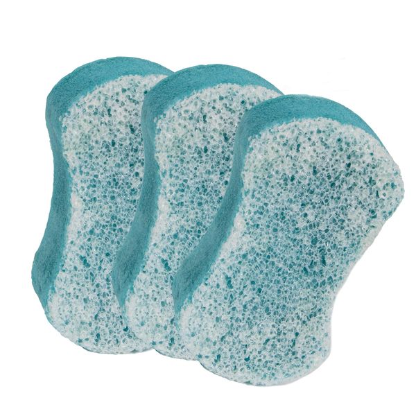 Spongeables Exfoliating Body Wash Sponge with Avocado Oil and Vitamin E, Sea Salt, 3 Count