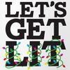 CafePress Lets Get Lit Pint Glass, 16 oz. Drinking Glass