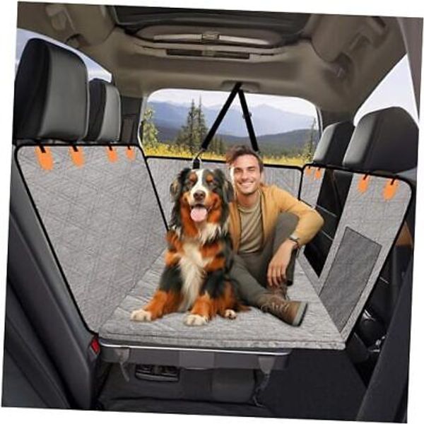 Back Seat Extender for Dogs, Dog Car Seat Cover Hard New Grey One Piece Pet Mat