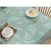 Vinyl Tablecloth with Flannel Backed 60 x 84 Inch Rectangle Light Green