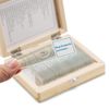 SWIFT PS25 25pcs Microscope Slides with Wooden Box Slide Set Learning Experiment Set Basic Biology Educational Slides Animals Plants Insects Tissue Sample