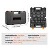 Impact Sockets Set 23pcs 6-Point 1/2in Drive Bit Ratchet Tool Kit Case
