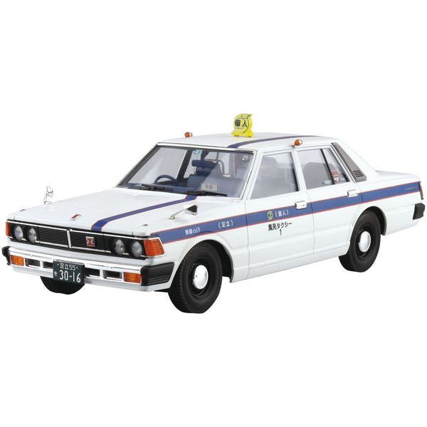 Aoshima Bunka Kyozai 1/24 The Model Car Series No.43 430 Cedric Sedan 200STD Personal Taxi Plastic Model Molded Color