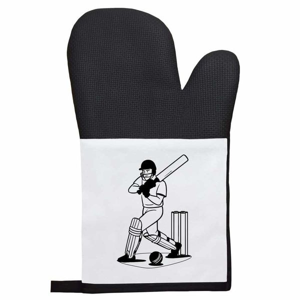 'Cricket Batter Action' Oven Glove/Mitt (OG00056041)