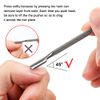 Fishing Fun Cuticle Pusher, 2 Pcs Stainless Steel Cuticle Pusher Tool,Double End Manicure Pedicure UV Gel Nail Polish Remover Tool for Fingernails and Toenails, Silver