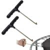 Wanfoou Trampoline Spring Pull Tool T-Hook, 2 PCS Trampoline Hook Tool, Spring Pull T-Hook with Plastic Handle for Jumping Trampoline Spring Installation