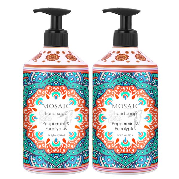 Peppermint & Eucalyptus Liquid Hand Soap 24.6 fl oz Each (Set of 2)