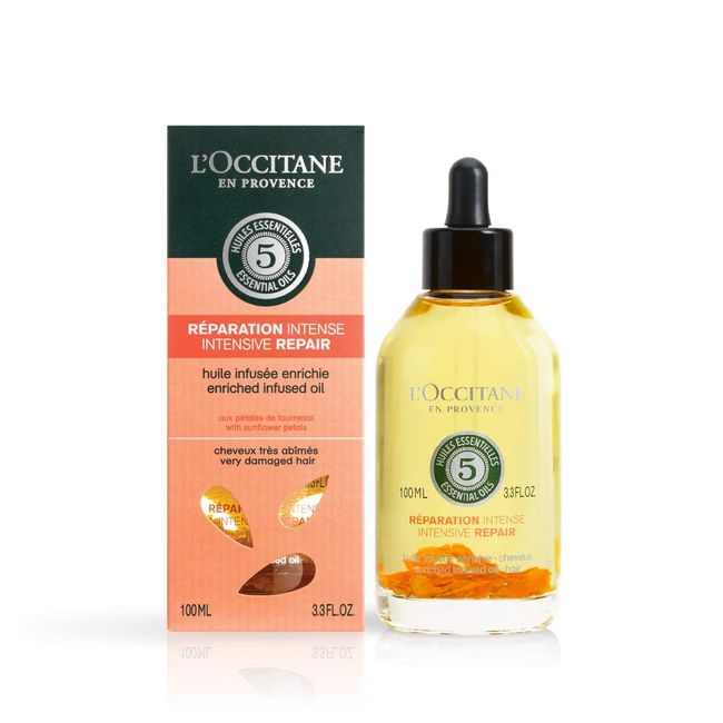 L'OCCITANE Five Herbs Repairing Intensive Oil (Non-Rinse Hair Treatment) 100ml Hair Oil Aromatic Herbs 100ml (x1)