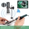 Cainda 4K 3840x2160p WiFi Digital Microscope Camera with Adjustable Metal Stand, Wireless Portable Microscope for iPhone Android Phone and Windows Mac PC