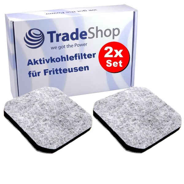 2x Trade-Shop Filter/Aktivkohlefilter/Geruchsfilter/Luftfilter kompatibel mit Tefal Quadra 700, Super Classic 1000, Universalis 800 Fritteuse