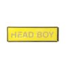 Head Boy Pack of Ten Rectangle School Badges (Yellow)