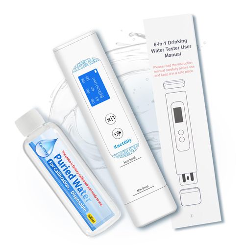 6 in 1 Digital Water Tester for Drinking Water, Lab Grade TOC/COD/EC/UV275/Temp/TDS Meter Digital Water Tester in Home, RV, Camping, Well, Tap Water