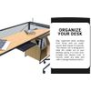 Rok Hardware Pull Out Undermount Pencil Drawer with 5 Compartments, Black