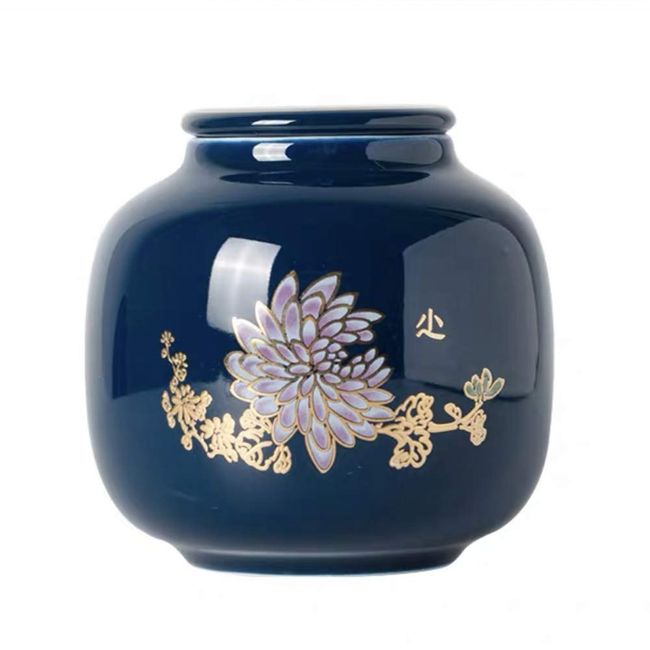 WooJoo Chrysanthemum Mini Urn, Diameter 1.7 x Height 3.0 inches (4.3 cm) x Height 3.0 inches (7.5 cm), Memorial Urn, Urn, Urn Cremation Container, Sleeve Urn (Style 1)