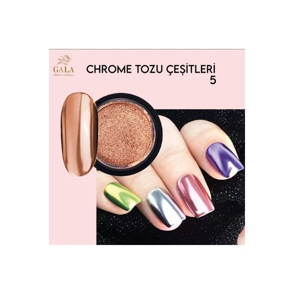 Krom Toz Çeşitleri Nail Art Süsleme