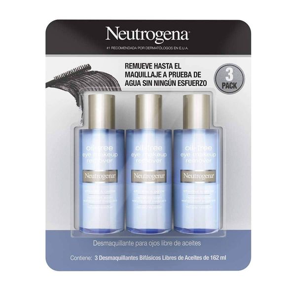 Neutrogena Cleansing Oil-Free Eye Makeup Remover, 5.5 Fluid Ounce (Pack of 3)