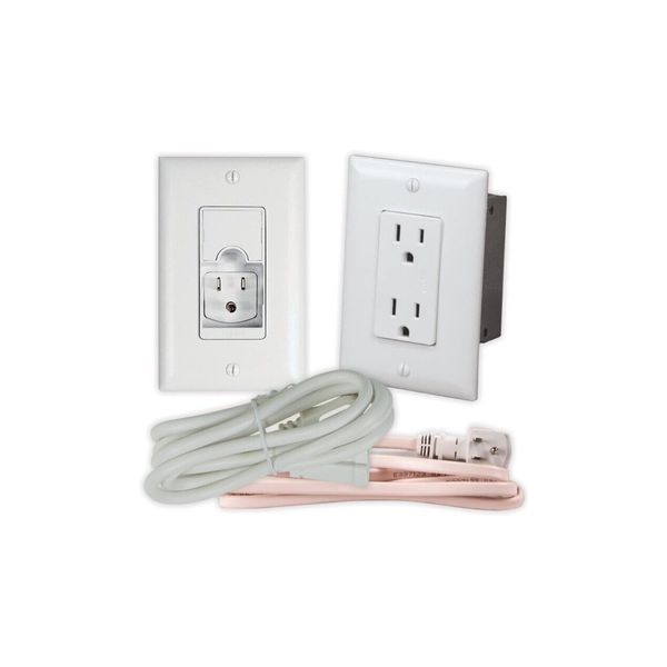 CPT7526-WH-R6 Enclosure In Wall Power Kit 6ft White Open Box New See Photos