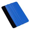 3Pcs Plastic Squeegee with Felt Edge, Decal Applicator Wallpaper Smoothing Tool Car Vinyl Wrap Scraper Craft Mini Squeegee Blue
