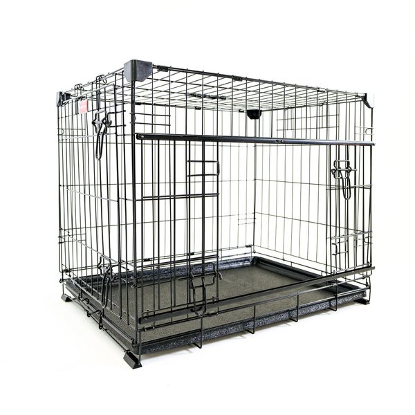 Lucky Dog 30" S/M Kennel Secure Fenced Pet Dog Crate, Black (For Parts)