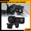 Waterproof Phone USB Motorcycle Power Charger Voltmeter Cigarette Lighter Socket