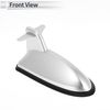 RATCHROLL Tail Fin Designed Antenna Car Signal Antenna ABS Material Silver Tone 1 Pc