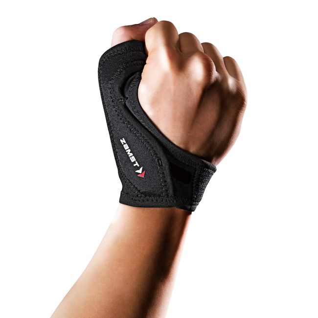 ZAMST 374903 Thumb Supporter, Thumb Guard Soft, Volley Basketball, Large, For Left and Right Use, Black