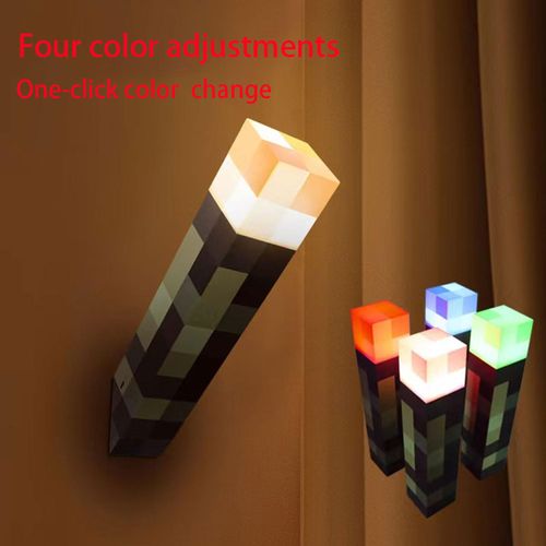 Torch Lamp with Wall Mountable,11 Inch LED Night Light,4-Color Night Light,USB Rechargeable for Nightstand Torch Light,Handheld& Wall Mountable Table Lamp, Living Room Bedroom Gaming Room Role-playing