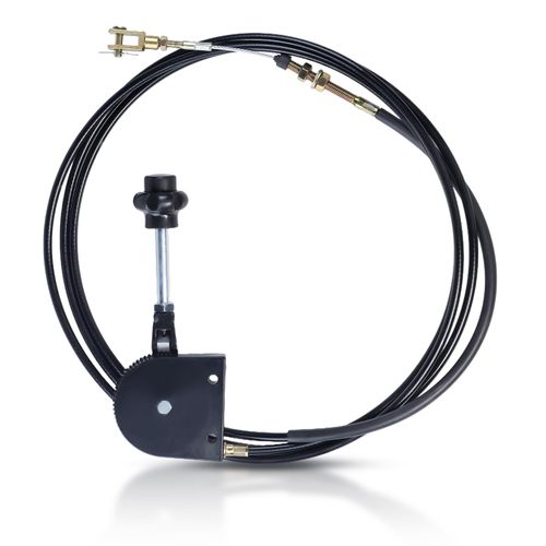Excavator Throttle Control Cable, Universal Manual Flexible Throttle Wire with Black Knob, Excavator Motor Control Cable Replacement for Excavator/Mixer Truck (3.5m)