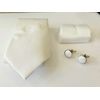 Mens 3 Piece Set Straight Tie [White]