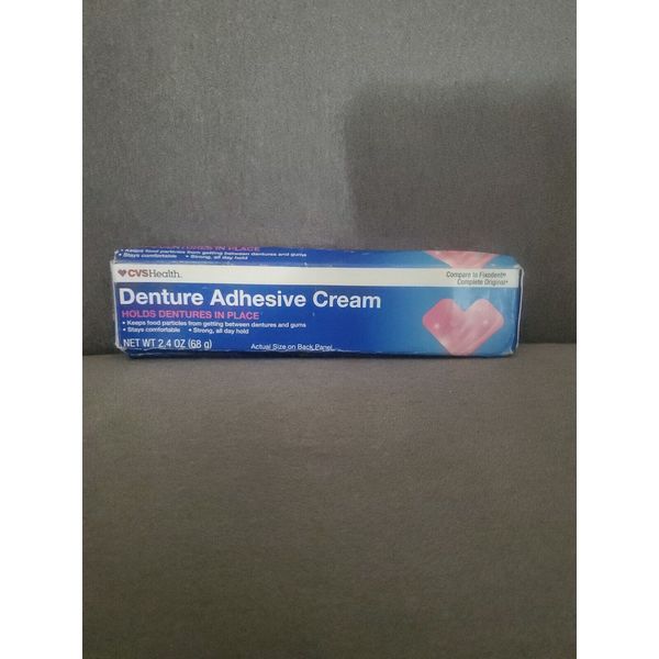 CVS Health Denture Adhesive Cream 2.4oz Holds Dentures In Place