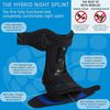 Ovation Medical Hybrid Night Splint - Comfortable and Supportive Plantar Fasciitis Night Splint - Premium Nighttime Foot Brace for Heel Pain - Combination Posterior and Dorsal (Large-X-Large)