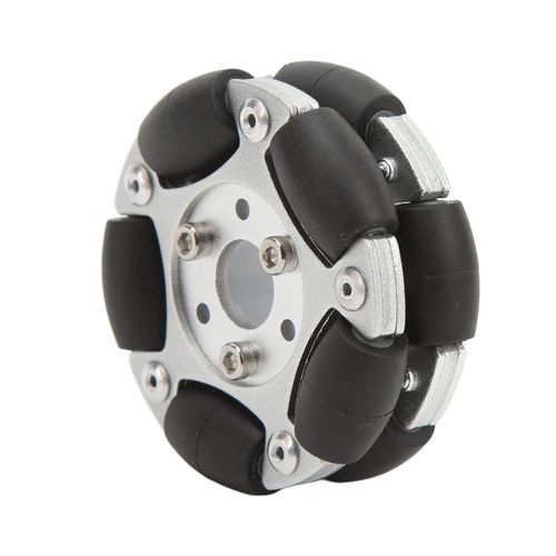 Robot Omni Wheel Replacement, Anti Slipping Robot Omni Wheel 360 Degree Rotation 60mm Diameter Aluminium Alloy with Screw for Upgrade
