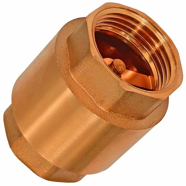 3/4 Inch Internal Thread Check Valve Brass with Pipe Female Thread, Valve Cone Brass