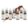M - 7Ink Seven Colors Liquid Pigment Ink for Eyebrow Tattoo - Permanent Makeup Microblading Supplies Kit - Machine Use - Microshading - No Mixing Professionals Only -10ml (Single, Brown)