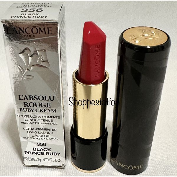 Lancome L'Absolu Rouge Ruby Cream Lipstick Shade 356 BLACK PRINCE RUBY 3g