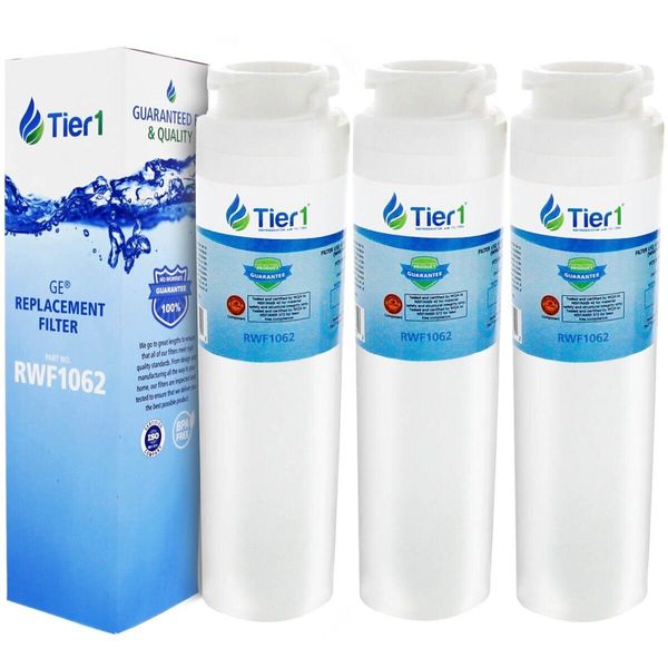 Fits GE MSWF SmartWater Comparable Tier1 Refrigerator Water Filter 3 Pack
